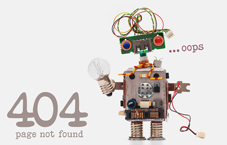 404 robot. Página no encontrada